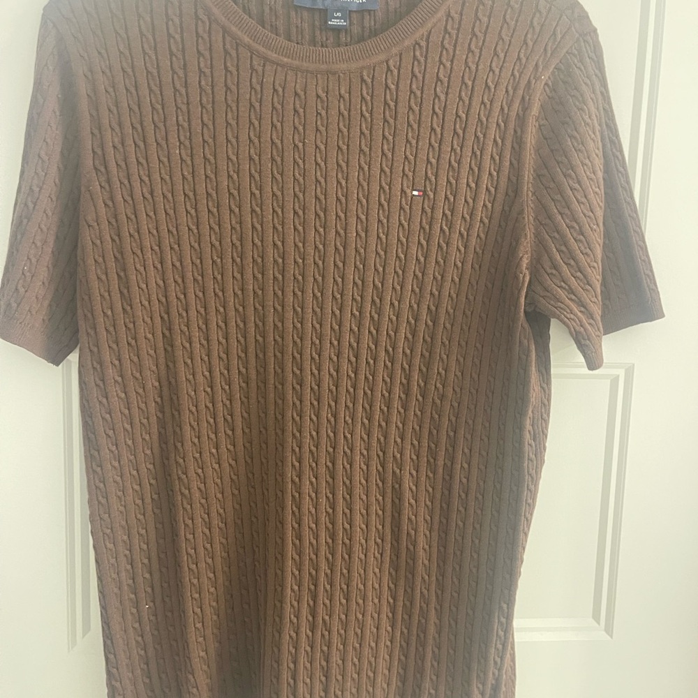 Tommy Hilfiger Tan Cable Knit Top